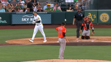 JJ Bleday plates a run with bases-loaded walk