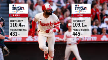 Jo Adell launches two homers over 430 feet